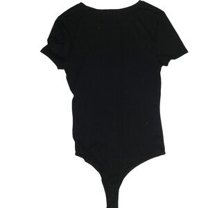 Elodie Women’s Black Short Sleeve Thong Bodysuit Size M